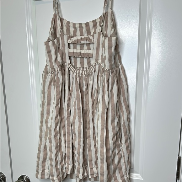 Lucky Brand Striped Tan and White Women's dress - Picture 10 of 10